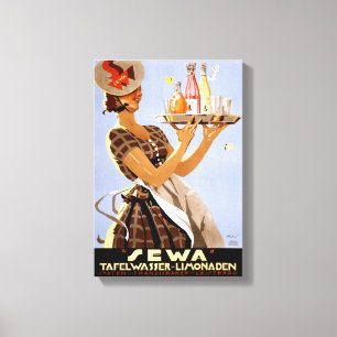 Toile Poster vintage allemand de Sewa reconstitué