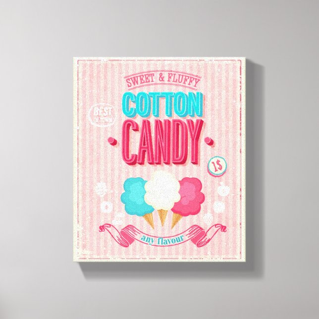 Toile Poster vintage Cotton Candy (Recto)