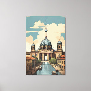 Toile Poster vintage de Berlin