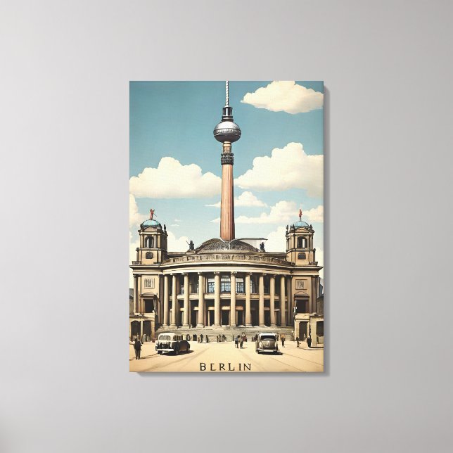 Toile Poster vintage de Berlin (Recto)