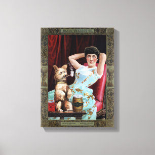 Toile Poster vintage de globe de mastication du tabac