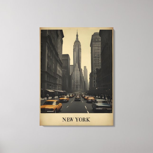 Toile Poster vintage de New York (Recto)