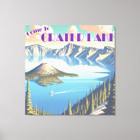 Poster vintage du lac Crater