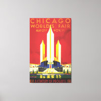 Poster vintage équitable du monde de Chicago