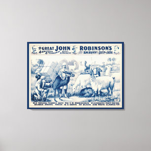 Toile Poster vintage John Robinson Circus