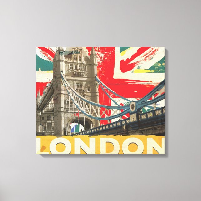 Toile Poster vintage Londres (Recto)
