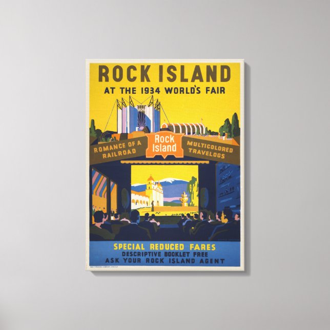 Toile Poster vintage Pour l'exposition mondiale de Chica (Recto)