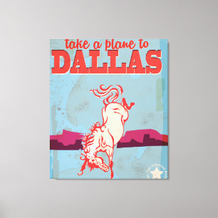 Toile Poster Vintage voyage de Dallas
