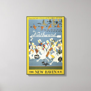 Toile Poster Vintage voyage Pour The New Haven R.R.