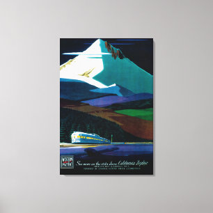 Toile Poster vintage Zephyr du Pacifique Ouest