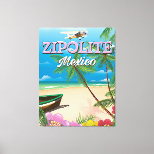 Toile poster Zipolite Mexico Beach