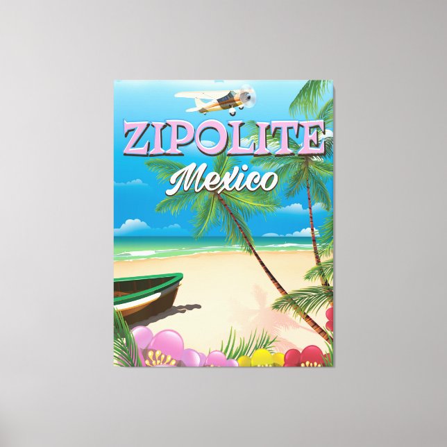 Toile poster Zipolite Mexico Beach (Recto)