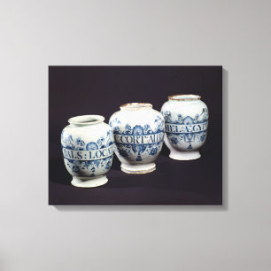Toile Pots de la drogue des apothicaires, c.1740
