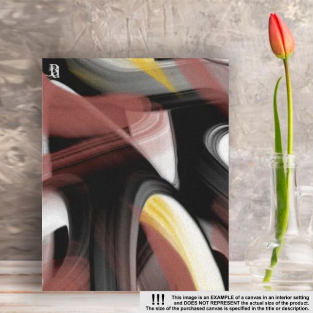 Toile Poudre blanche noire de 11x14 po, tendance de l'ar (Créateur téléchargé)