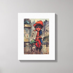 Toile Poulbot au journal