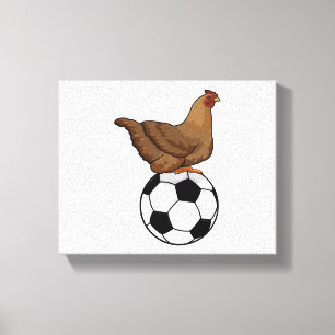 Toile Poulet aux sports de football