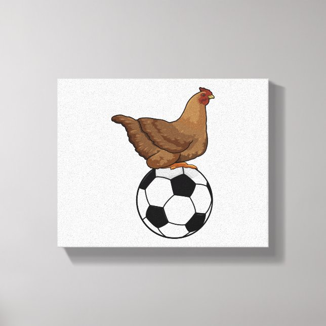 Toile Poulet aux sports de football (Recto)