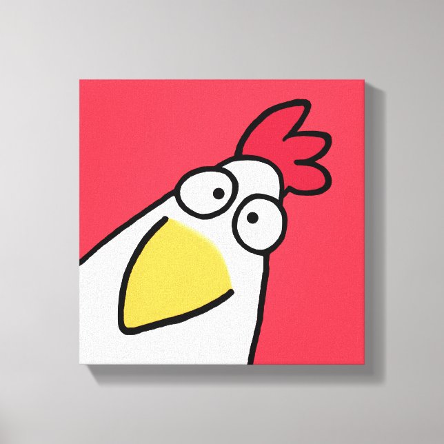 Toile POULET SÉRIEUX rouge par Sandra Boynton (Recto)