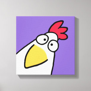 Toile POULET violet SÉRIEUX par Sandra Boynton
