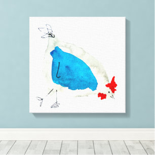 Toile Poulets mignons aquarelle