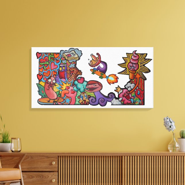 Toile Pour l'amour de By Squid Fear City (2.5) (Insitu(Salon))