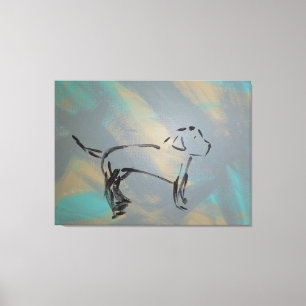 Toile Pour l'art Abstrait Amoureux des chiens
