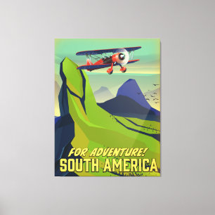 Toile Pour l'aventure, affiche de voyage en Amérique du