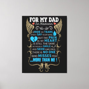 Toile Pour mon père au ciel
