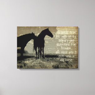 Toile Pour regarder fixement un cheval sauvage