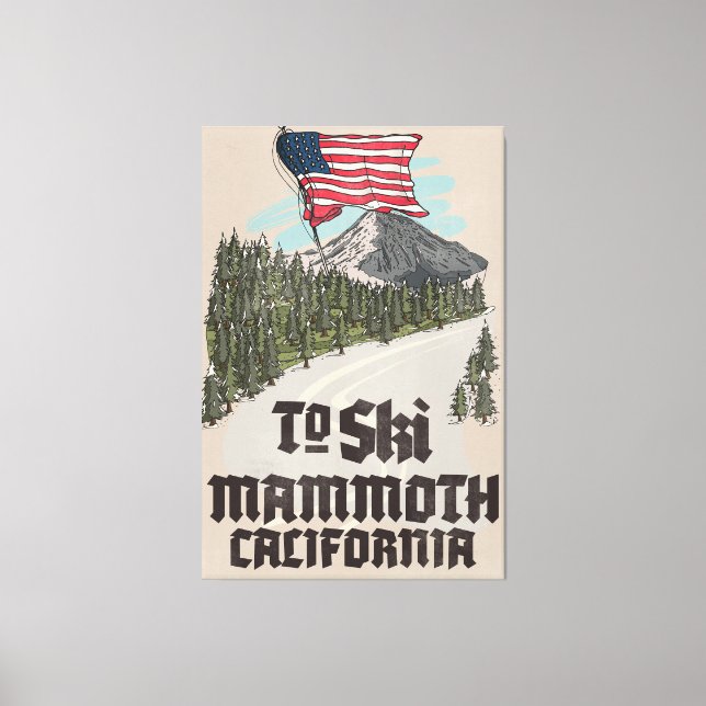 Toile Pour skier à Mammoth Californie (Recto)