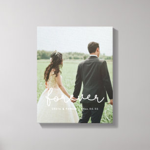 Toile Pour toujours mignon mariage lunatique photo