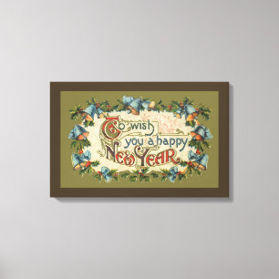 Toile Pour vous souhaiter une bonne année, Vintage victo