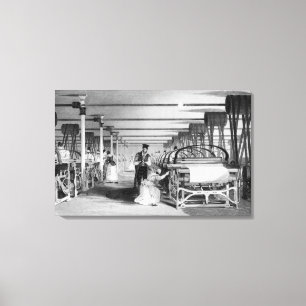 Toile Power Loom Weaving, gravé par J. Tingle, 1835