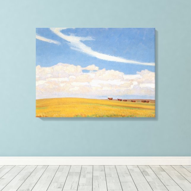Toile Prairie après l'orage par Maynard Dixon, Art ancie (Insitu (Plancher de Bois))