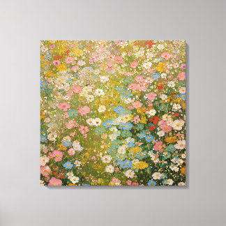 Toile Prairie de fleurs sauvages colorées 2