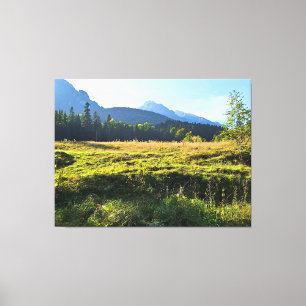 Toile Prairie de montagne verte – Nature sauvage Roumani