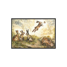 Prairie Douce Lièvre Famille de Lapins Fantaisiste