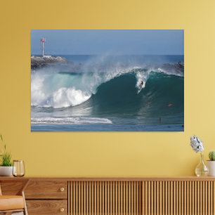 Toile Pratiquer le bodysurf sur le WEDGE, Newport Beach,