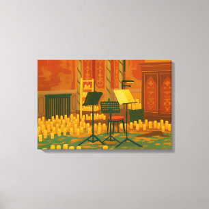 Toile Prelude aux chandelles - Salle de musique, Pavillo
