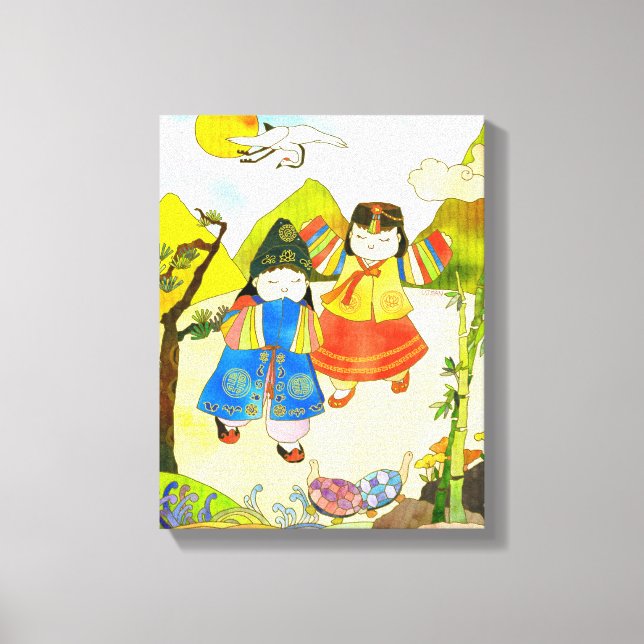 Toile Premier anniversaire du bébé coréen (Recto)
