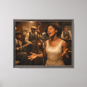 Toile Premier enregistrement d'une chanteuse de blues