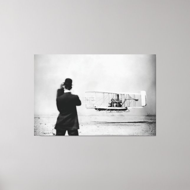 Toile Premier vol historique au-dessus de l'eau - W. Wri (Recto)