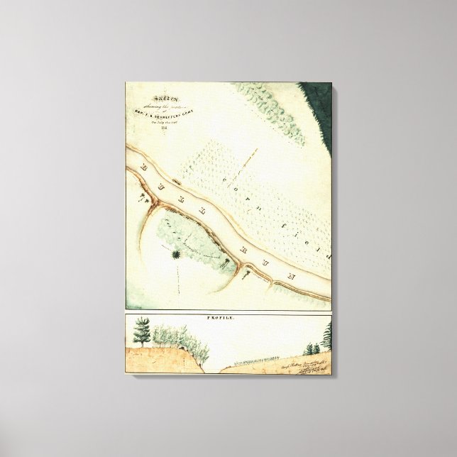 Toile Première bataille de Bull Run - Guerre civile Pano (Recto)