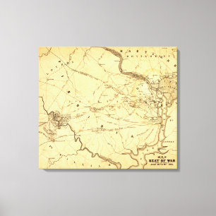 Toile Première bataille de course de Taureau - guerre