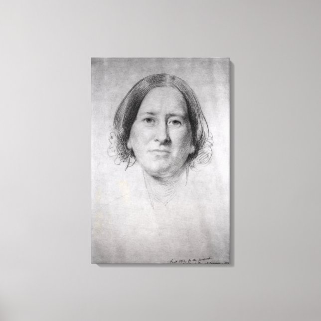 Toile Première étude pour le portrait de George Eliot (Recto)