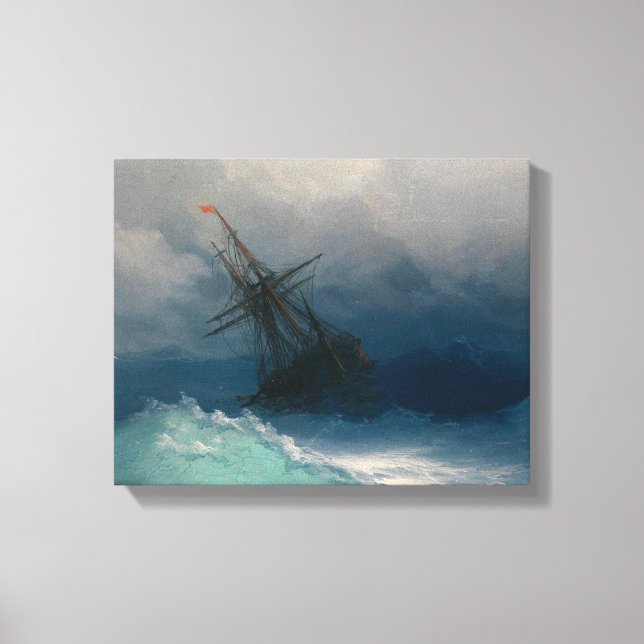 Toile Premium encadrée avec bateau de mer (Brillan (Recto)