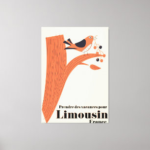 Toile Prenez des vacances pour Limousin France.