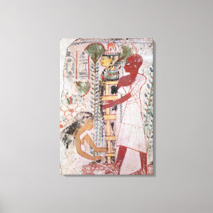 Toile Préparation d'une momie pour une cérémonie de puri