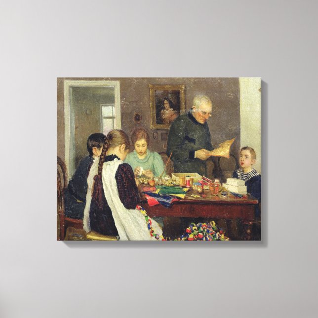 Toile Préparation pour Noël, 1896 (Recto)