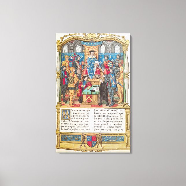 Toile Présentation des Mémoires à Louis XI (Recto)